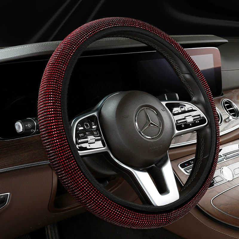 Elastic Car Steering Wheel Cover Without Inner Ring And Diamond