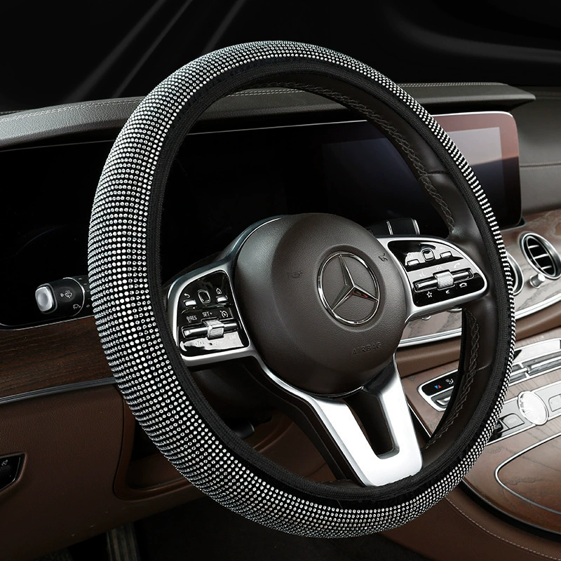Elastic Car Steering Wheel Cover Without Inner Ring And Diamond