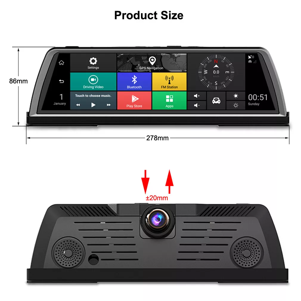 4G smart car driving recorder 4 cameras 360-degree panoramic dash camera car DVR