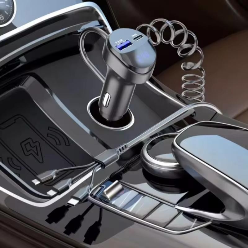 3in1 Car Bluetooth 5.0 FM Transmitter Audio MP3 Player 55W Fast Charging