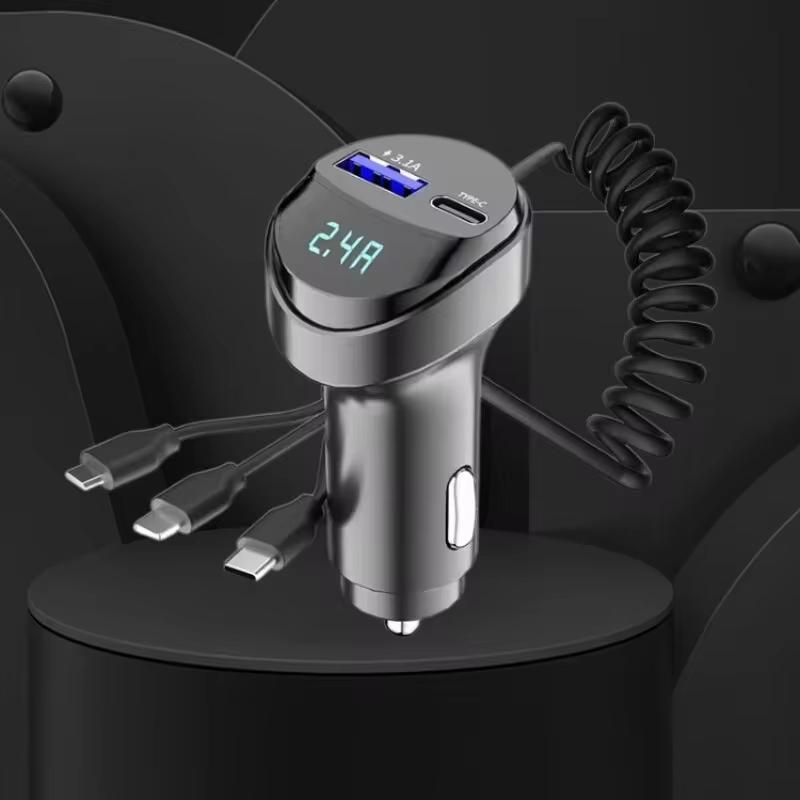 3in1 Car Bluetooth 5.0 FM Transmitter Audio MP3 Player 55W Fast Charging