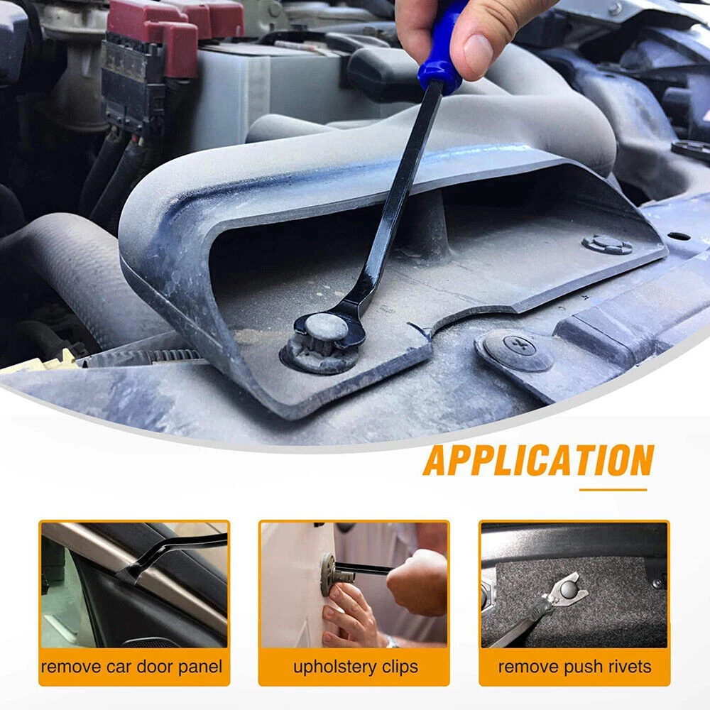 12 Auto Trim Removal Tool Kit Car Panel Door Dashboard Fastener Remover Pry Set