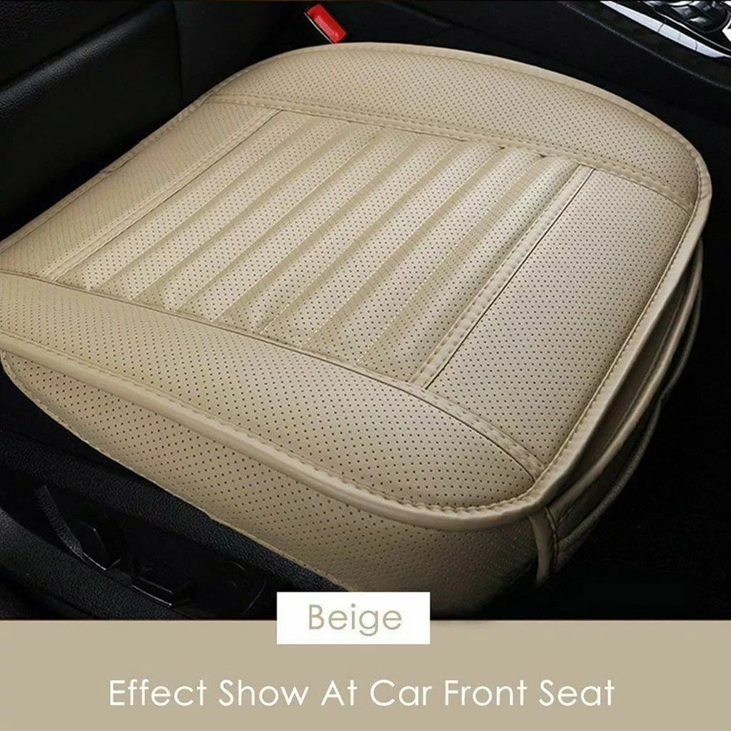 Luxury Leather Car Seat Cover Front Bottom Seat Chair Comfort Cushion Protector