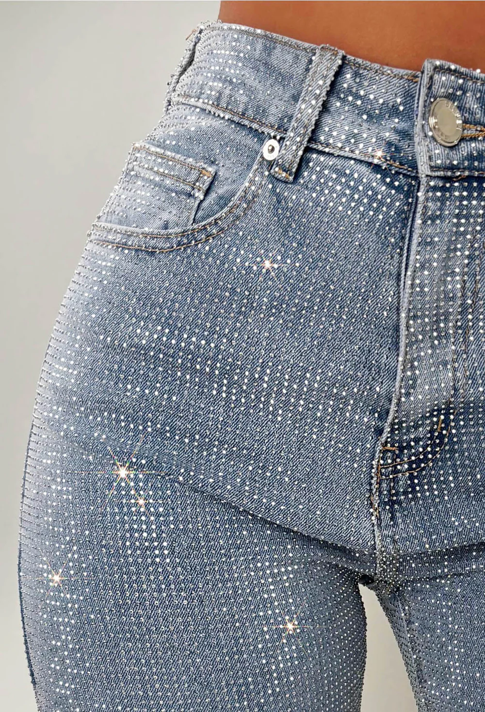 Ultimate Sparkle Pink Straight Leg Stretch Diamante Jeans And Top
