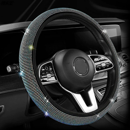 Elastic Car Steering Wheel Cover Without Inner Ring And Diamond