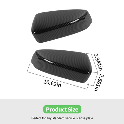 2PCS Car Rearview Mirror Cover Trim Decor for Ford Mustang 2009-13 Carbon Fiber
