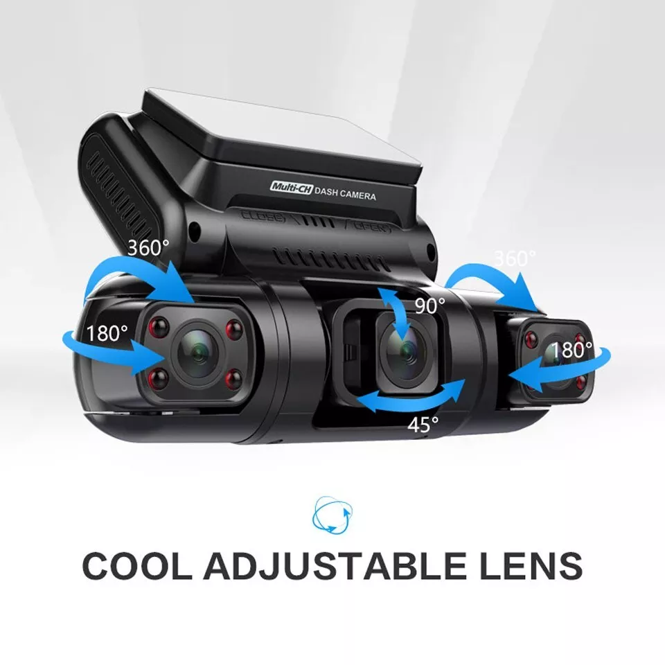4 Cameras Car Dash Cam 1080P Wifi GPS 360 Degree Panoramic View IR Night Vision