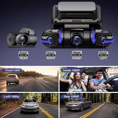 4 Cameras Car Dash Cam 1080P Wifi GPS 360 Degree Panoramic View IR Night Vision