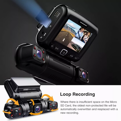 4 Cameras Car Dash Cam 1080P Wifi GPS 360 Degree Panoramic View IR Night Vision