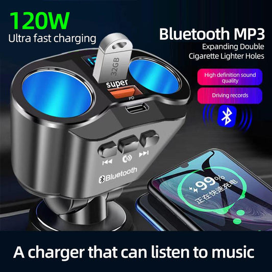 Car Socket Splitter Charger Dual USB PD20W QC 3.0 Quick Charge 12V-24V 60W Auto Type C Charging Power Adapter Plug