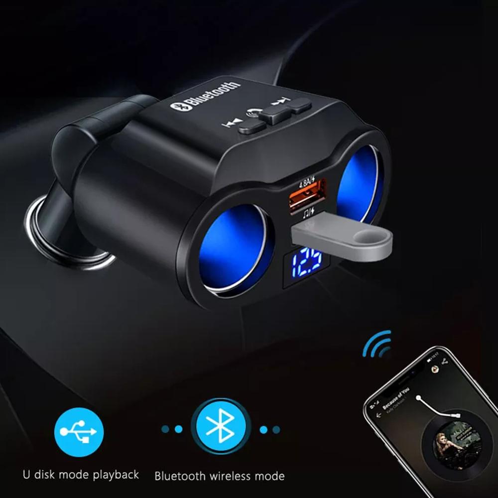 Car Socket Splitter Charger Dual USB PD20W QC 3.0 Quick Charge 12V-24V 60W Auto Type C Charging Power Adapter Plug