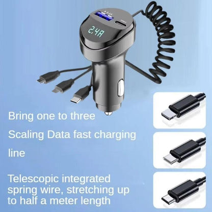 3in1 Car Bluetooth 5.0 FM Transmitter Audio MP3 Player 55W Fast Charging