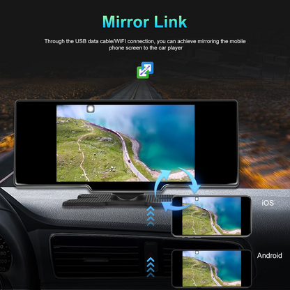1080P Backup Cameras 10.36" Monitor DVR Carplay Android Auto BSD Reverse System