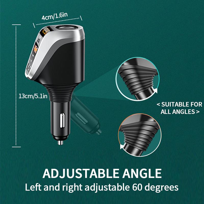 Car Charger Three USB Ports Quick Charge QC3.0 Ports Adapter PC 20W 66W Car Phone Charging