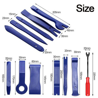 12 Auto Trim Removal Tool Kit Car Panel Door Dashboard Fastener Remover Pry Set