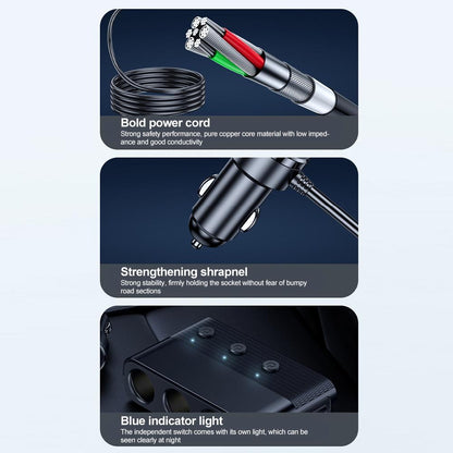 128W Car Phone Charger Lighter Adapter PD30W QC3.0 Multi Ports Quick Charge USB Charging Socket with Switch