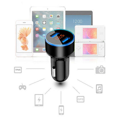 3.1A Dual USB Port LCD Display Car Mobile Phone Quick Charger