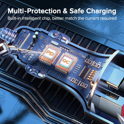 80W Car Charger PD USB Type C Dual Port USB Phone Charger