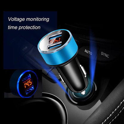 3.1A Dual USB Port LCD Display Car Mobile Phone Quick Charger